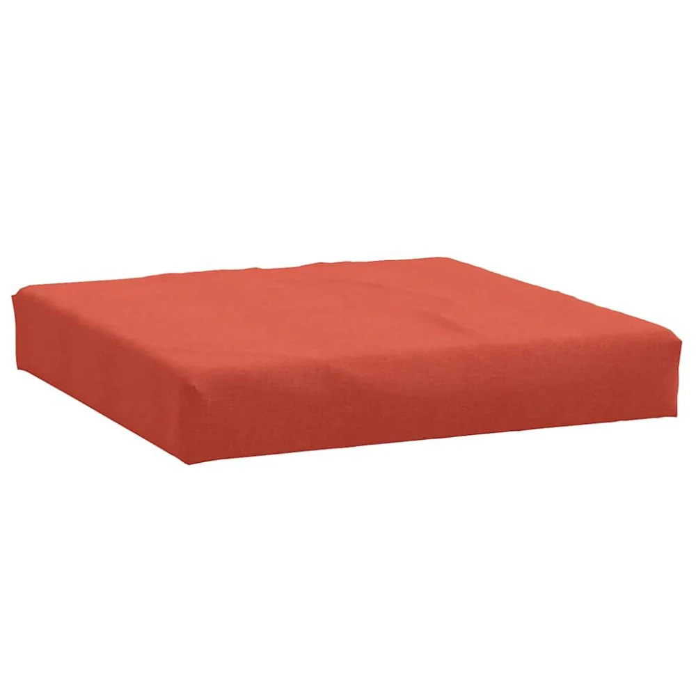 Melange Red Pallet Cushion 23.6x23.6x3.7 Inches Fabric Floor Pillow