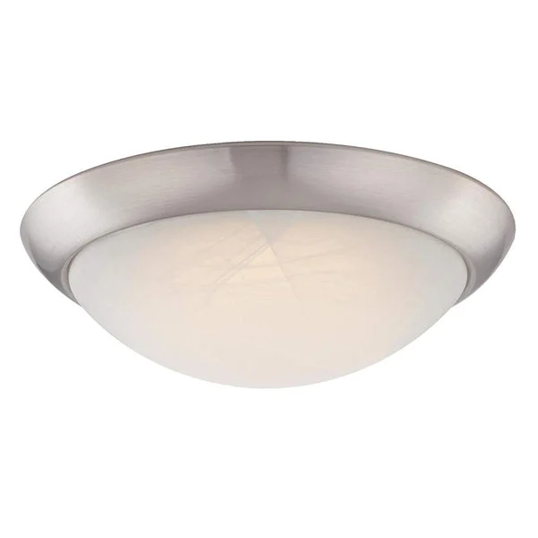 Westinghouse 63088 11 Inch Brushed Nickel LED Flush Mount Ceiling Fixture White