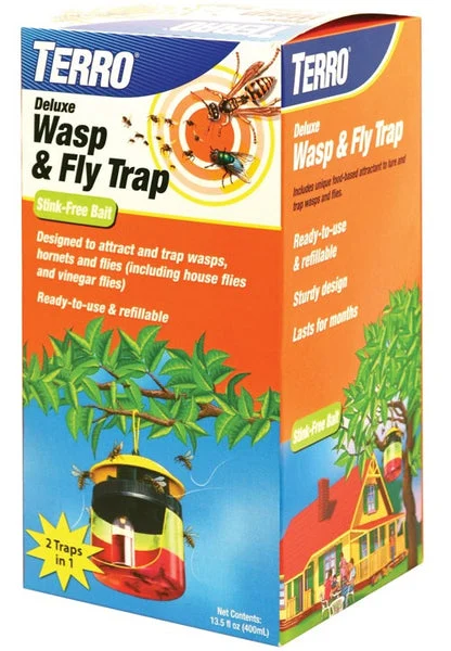 Terro T514 Deluxe Bait Station Wasp and Fly Trap Outdoor Pest Control
