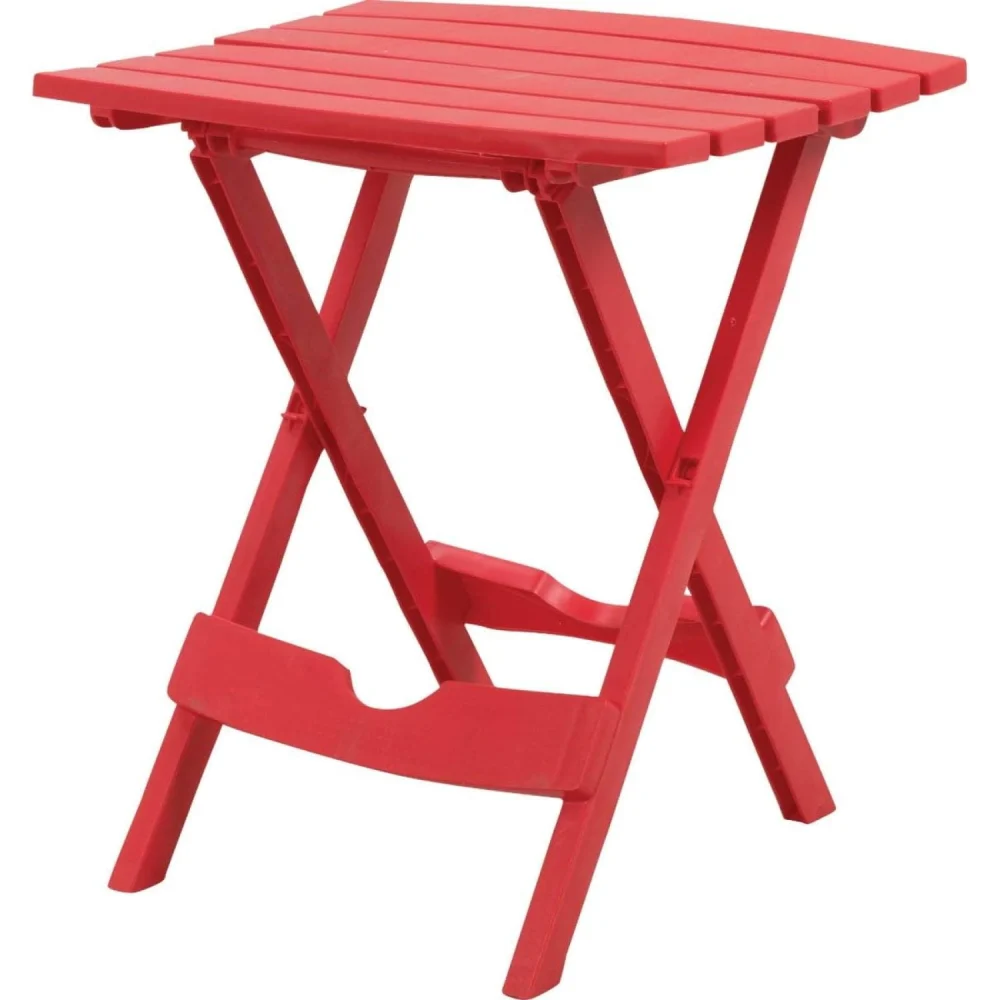 Bilot Manufacturing Quik-Fold Side Table in Cherry Red for Easy Storage and Portability