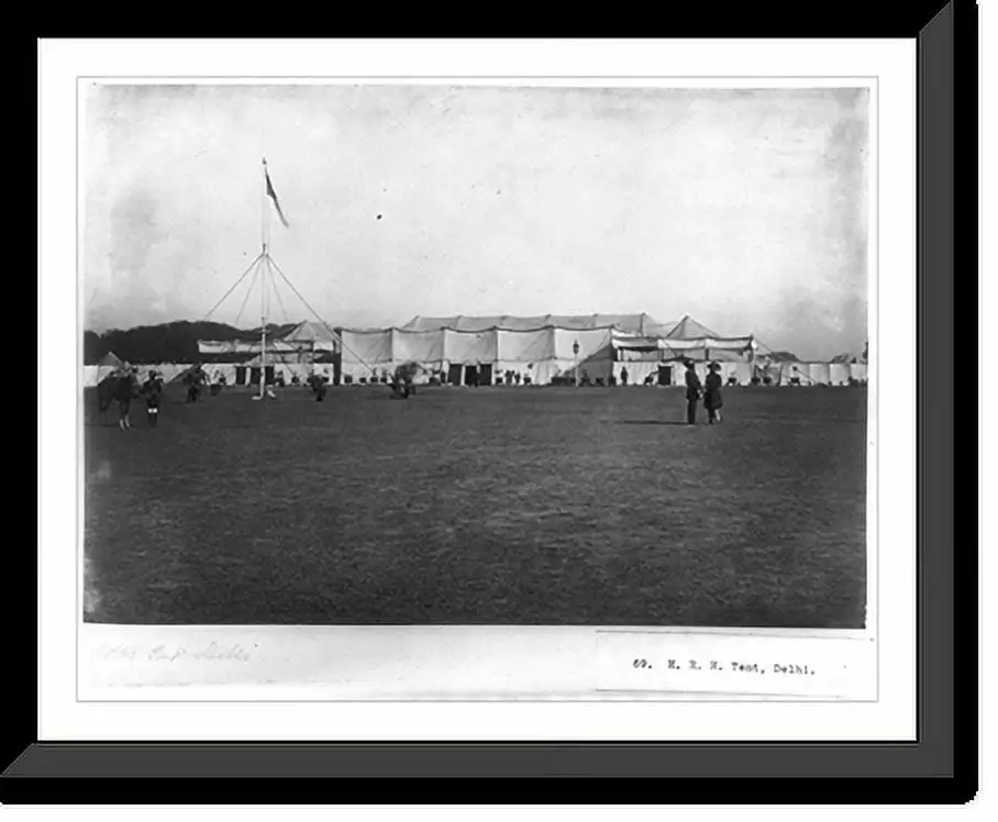 Historic Framed Print H.R.H. Tent Delhi 17-7/8 x 21-7/8 Wall Art Decor