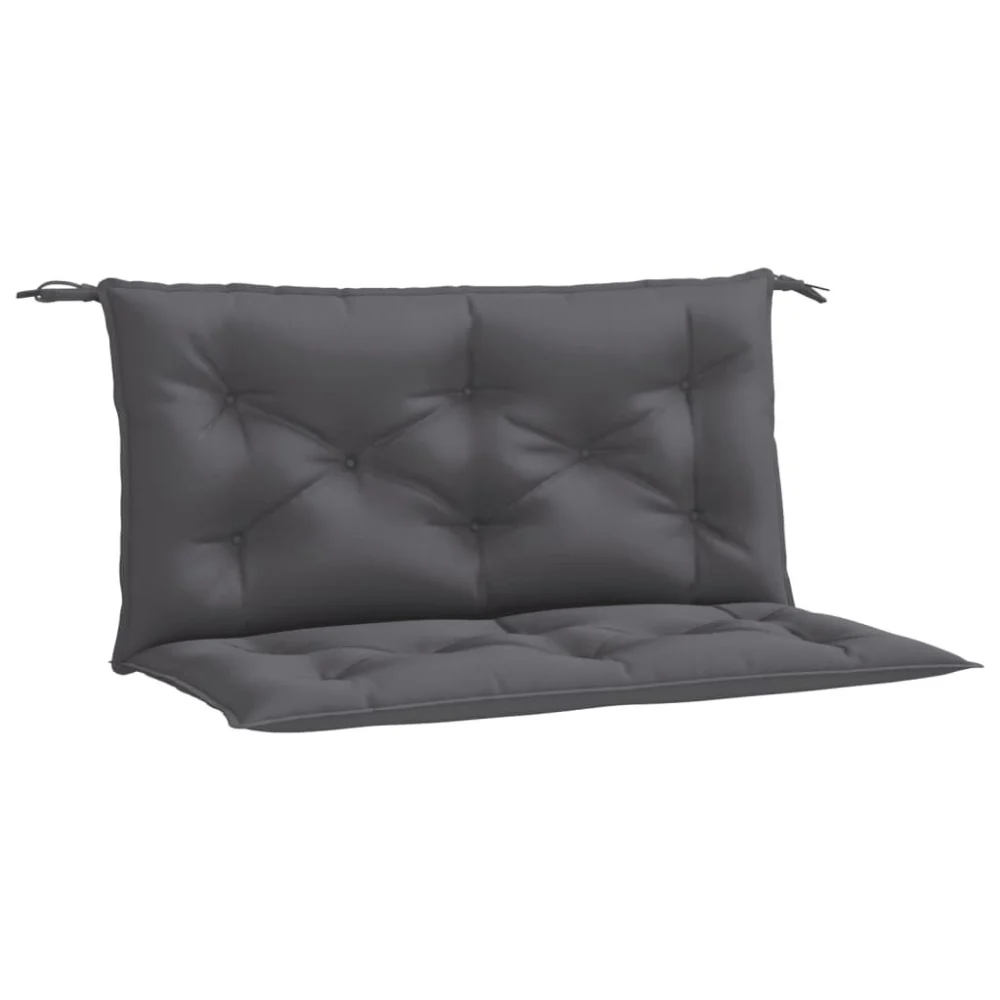 2 Piece Anthracite Garden Bench Cushions 39.4x19.7x2.8 Inches Oxford Fabric