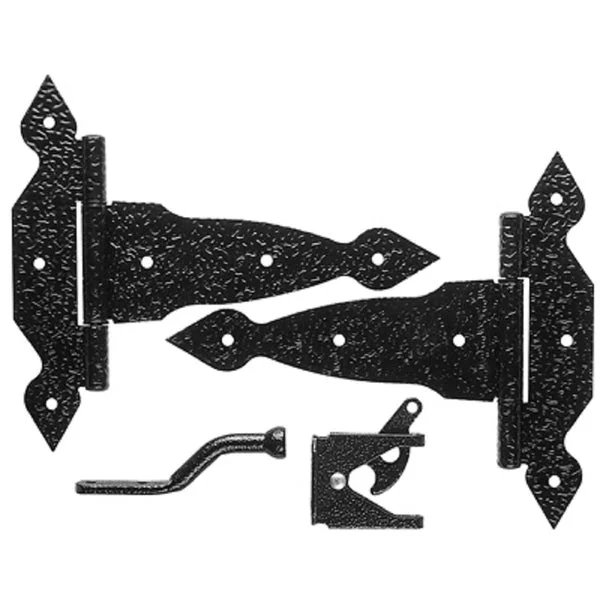 National Hardware N109-013 Spear Gate Kit Black Complete Hardware Set