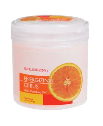 Smells Begone 50316 Odor Absorbing Gel Energizing Citrus Scent 15 Oz