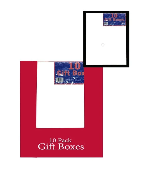 Santas Forest Christmas Folding Gift Box Paper White for Holiday Wrapping