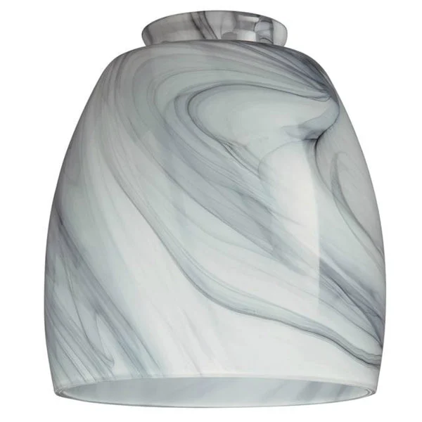 Westinghouse 8140900 Handblown Charcoal Swirl Glass Shade 2-1/4 Inch Fitter