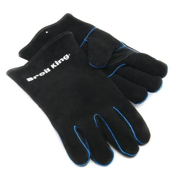 Broil King 60528 Black Leather Grilling Gloves for BBQ