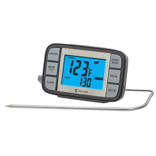 Taylor 808GW Grillworks Digital Grill Thermometer with Probe and Timer