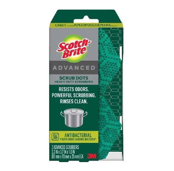 Scotch-Brite SDA-HD-2 Advanced Scrub Dots Heavy Duty Scrubber for Tough Cleaning
