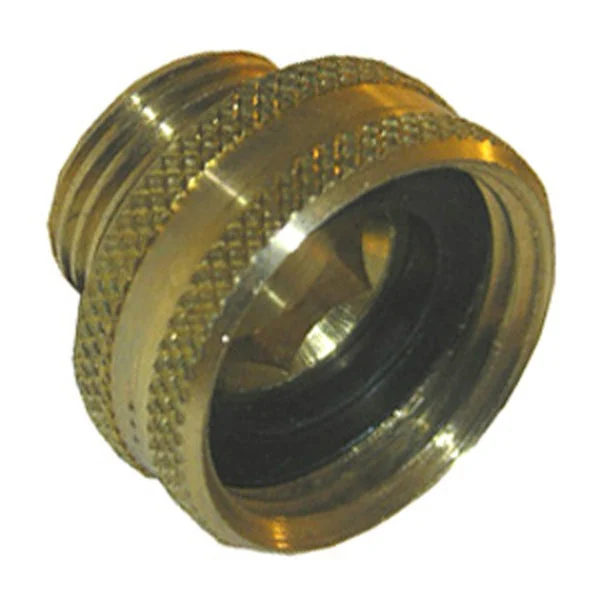Lasco Brass Hose Adapter 3/4 Inch FHT x 1/2 Inch MPT for Garden and Plumbing