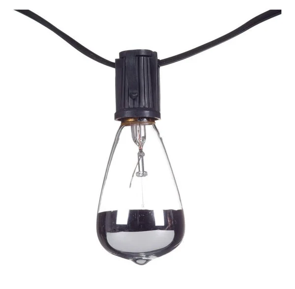 Globe Electric 12882 Sliver Tip Incandescent String Light Set 10 Feet for Indoor Outdoor Decor