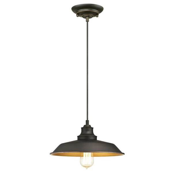 Westinghouse 63447 Iron Hill One-Light Indoor Pendant in Oil Rubbed Bronze