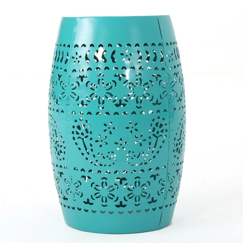 Desert Fields Valley Iron Side Table Teal