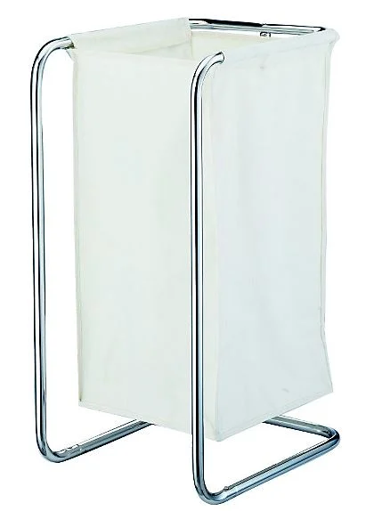 Simple Spaces BN65-CH Laundry Sorter with Bag Chrome Frame for Organization
