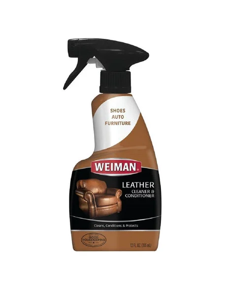Weiman 75 Leather Cleaner and Conditioner 12 oz for Furniture and Car Seats