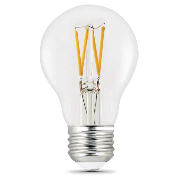 Feit BPA1960CL927CAFIL2RP Dimmable A19 Filament LED Bulb Soft White 9W 2-Pack