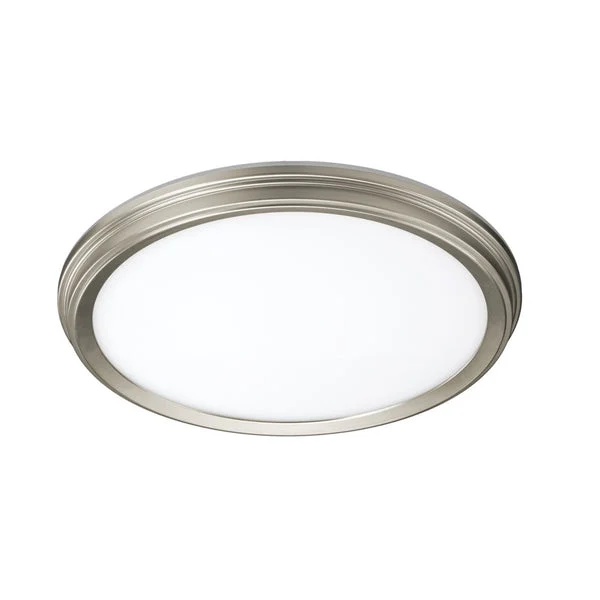 ETI 56572114 LED Ceiling Light Fixture with Nightlight Brushed Nickel