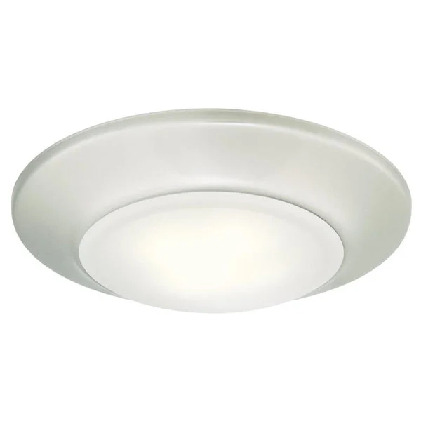 Westinghouse 63219 LED Round Dimmable Surface Mount Light in Brushed Nickel 6 Inch