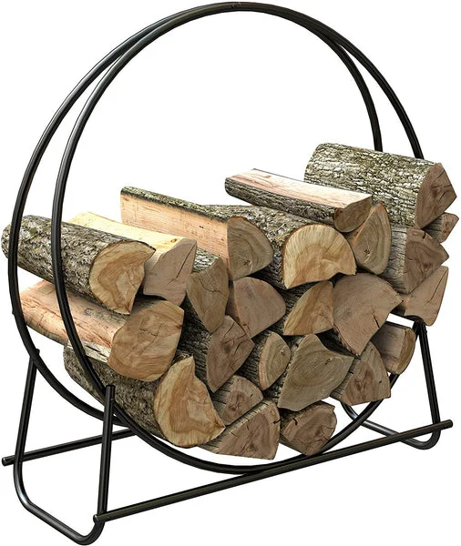 Panacea 15209 Tubular Steel Fireplace Log Hoop 40 Inch Black for Fireplace Accessories