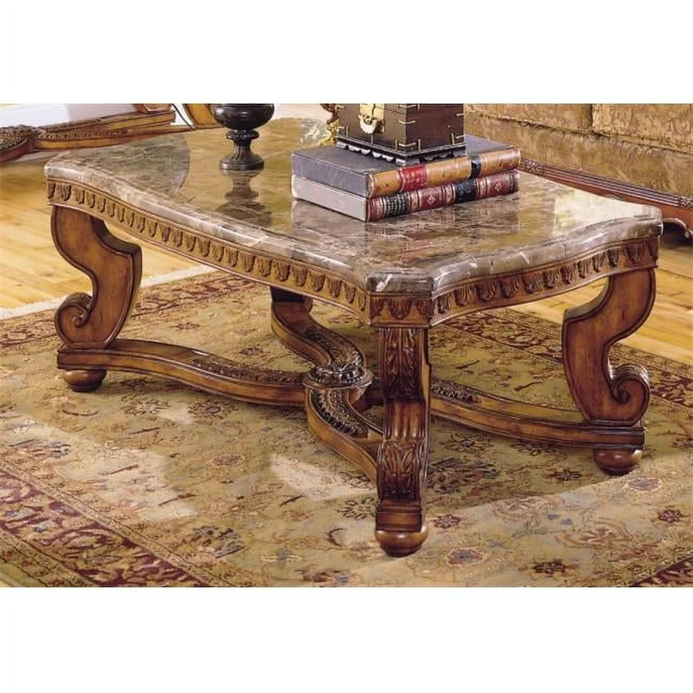 Tarantula Cocktail Table with Marble Top - Elegant Living Room Furniture