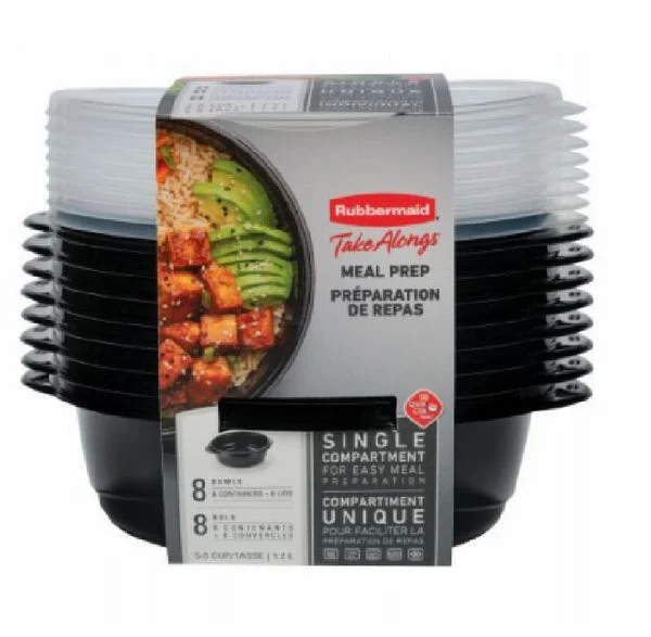 Rubbermaid 2077545 TakeAlongs Meal Prep Containers Set for Organized Meal Planning