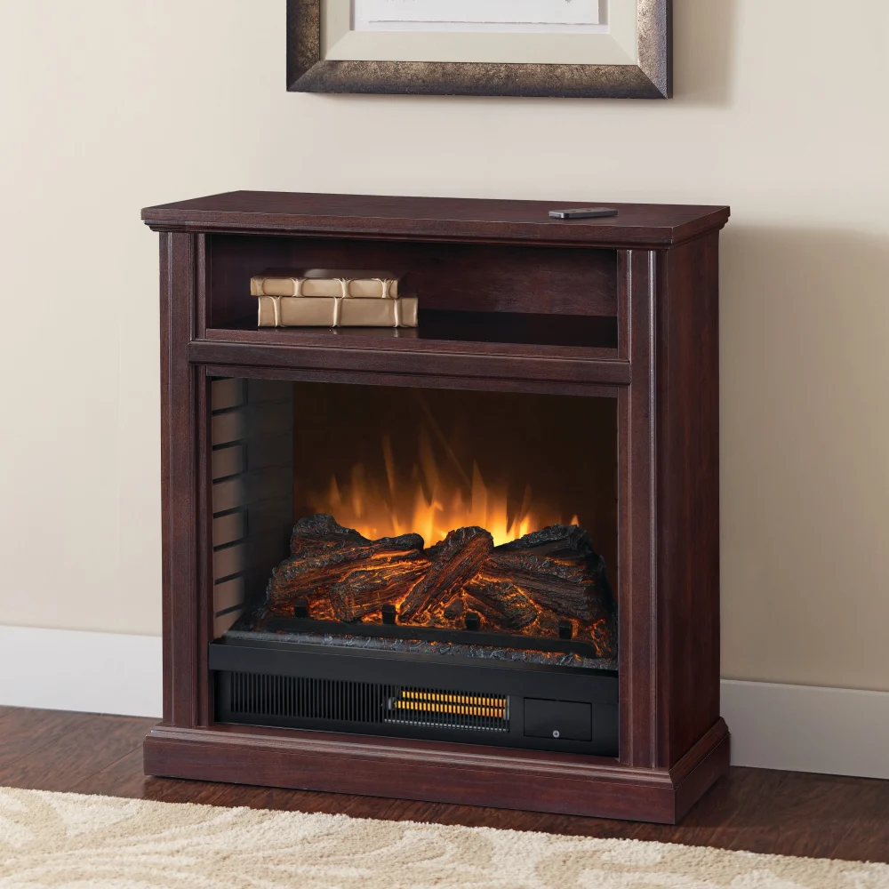 Pleasant Hearth 30-inch Parkdale Transitional Infrared Electric Media Fireplace Cherry Finish