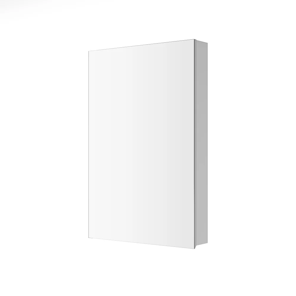 24 Inch W x 36 Inch H Surface Frameless Mirror Medicine Cabinet Beveled