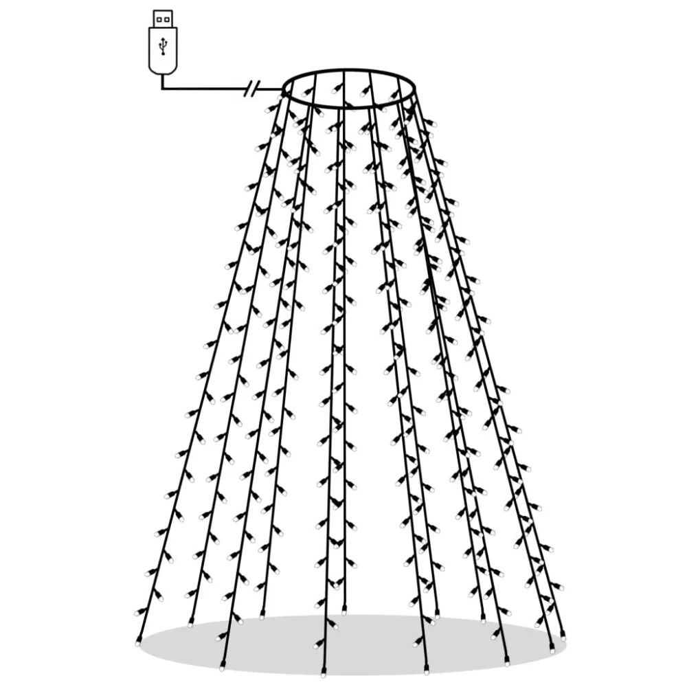 Christmas Tree Net Lights with 150 LEDs Blue 59.1 Inch Outdoor Holiday Decor