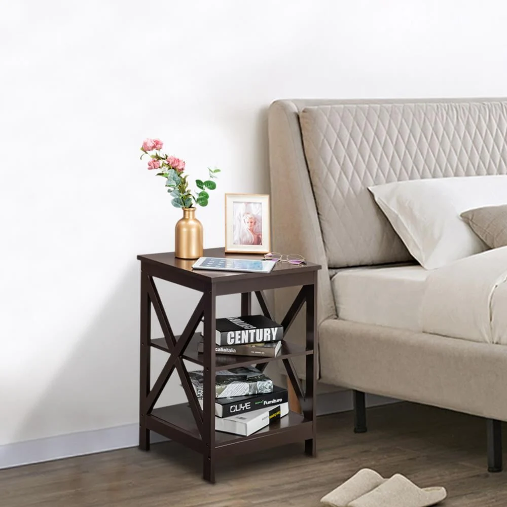 UBesGoo Modern End Table with Storage Shelf for Living Room Bedroom Night Stand