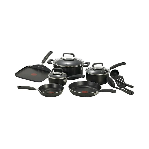 T-fal B061SC64 Non-Stick Cookware Set Aluminum 12-Piece Kitchen Pots and Pans