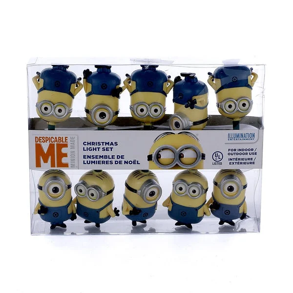 Kurt Adler DE9141 Despicable Me Minions Christmas 10-Light Set 12' for Holiday Decorations