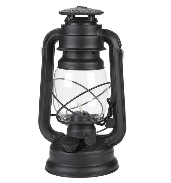 Lamplight 52664 Metal Farmer's Old Fashioned Lantern Black 9 Inch Vintage Style
