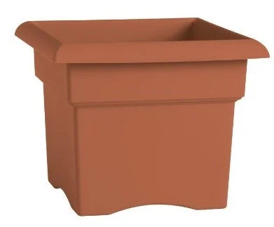 Bloem 57018C Veranda Square Planter Box Clay 18" for Outdoor Gardening