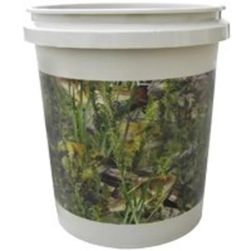 Encore Plastic 350354 Fishouflage Camo Pail 5 Gallon Durable Outdoor Storage Container
