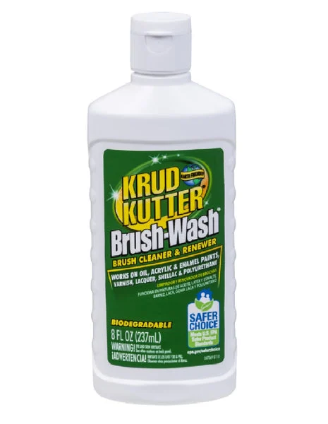 Krud Kutter 337231 Brush-Wash Cleaner Renewer 8 Oz Liquid Paintbrush Restorer