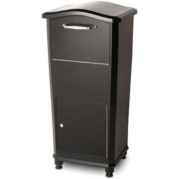 Architectural Mailboxes 6900B-10 Elephantrunk Black Parcel Drop Box for Secure Package Delivery