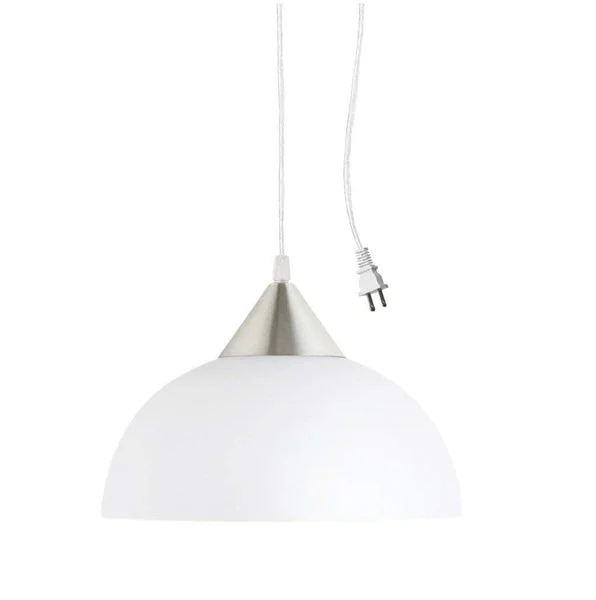 Globe Electric Portable Pendant Light White 64413