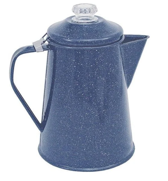 Columbian Home 0224-4 Coffee Percolator 2.75 Quart Blue Stovetop Brewer
