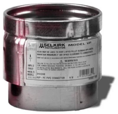 Selkirk 243240 Pipe Connector 3 Inch for Pellet Venting Systems