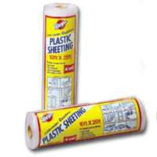 Warp's SP-3CH10-C Carry-Home Coverall Clear Polyethylene Film 3 Mil 10' x 25' Protective Sheeting