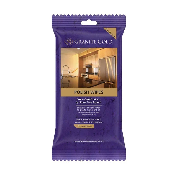 Granite Gold GG0059 Polish Wipes for Natural Stone, 18-Count Pack