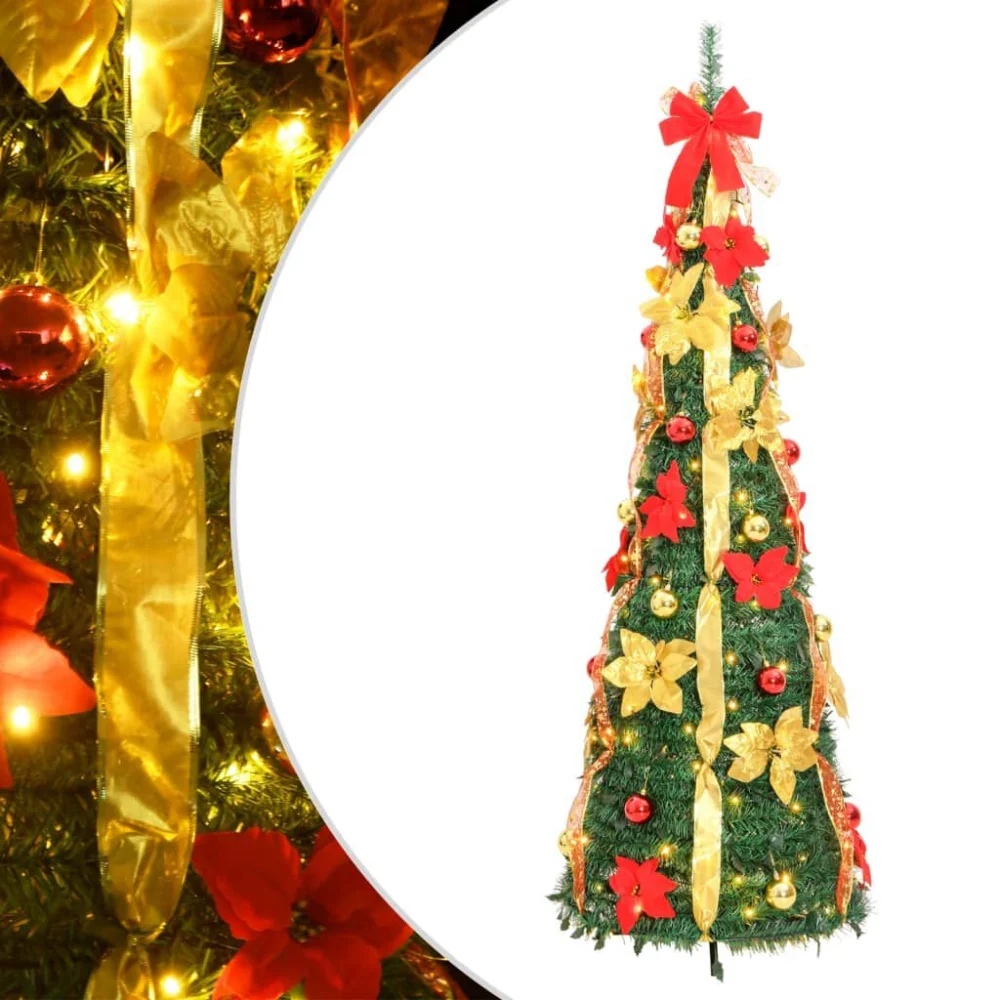 Artificial Christmas Tree Pop-up with 50 LEDs Green 47.2 Inches