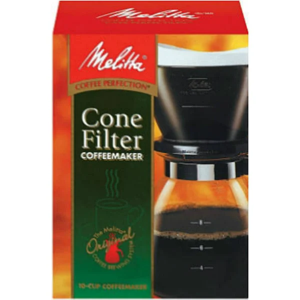 Melitta Gourmet Pour-Over Coffeemaker 10-Cup Drip Brewer with Glass Carafe