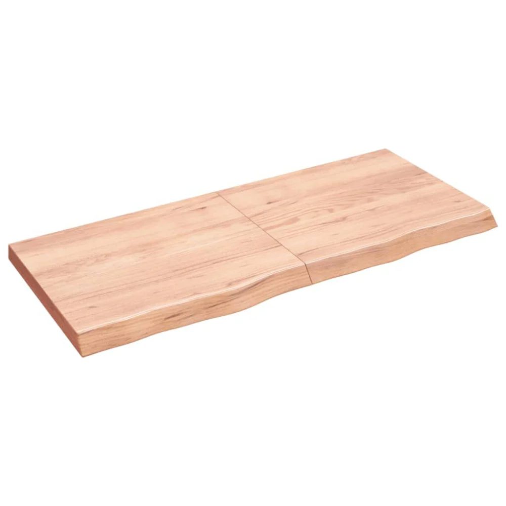 Extra Thick 55.1x23.6 Inch Light Brown Solid Wood Bathroom Countertop
