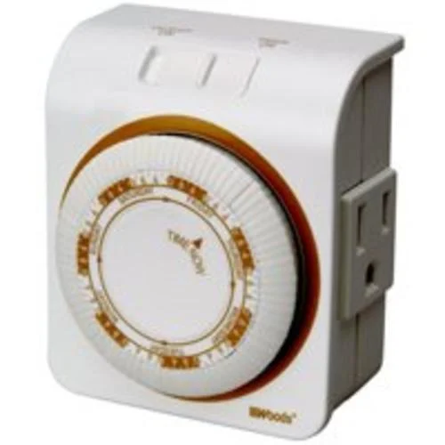 Woods 50002 Indoor 7-Day Heavy Duty Mechanical Timer with 6 On/Off Cycles Daily