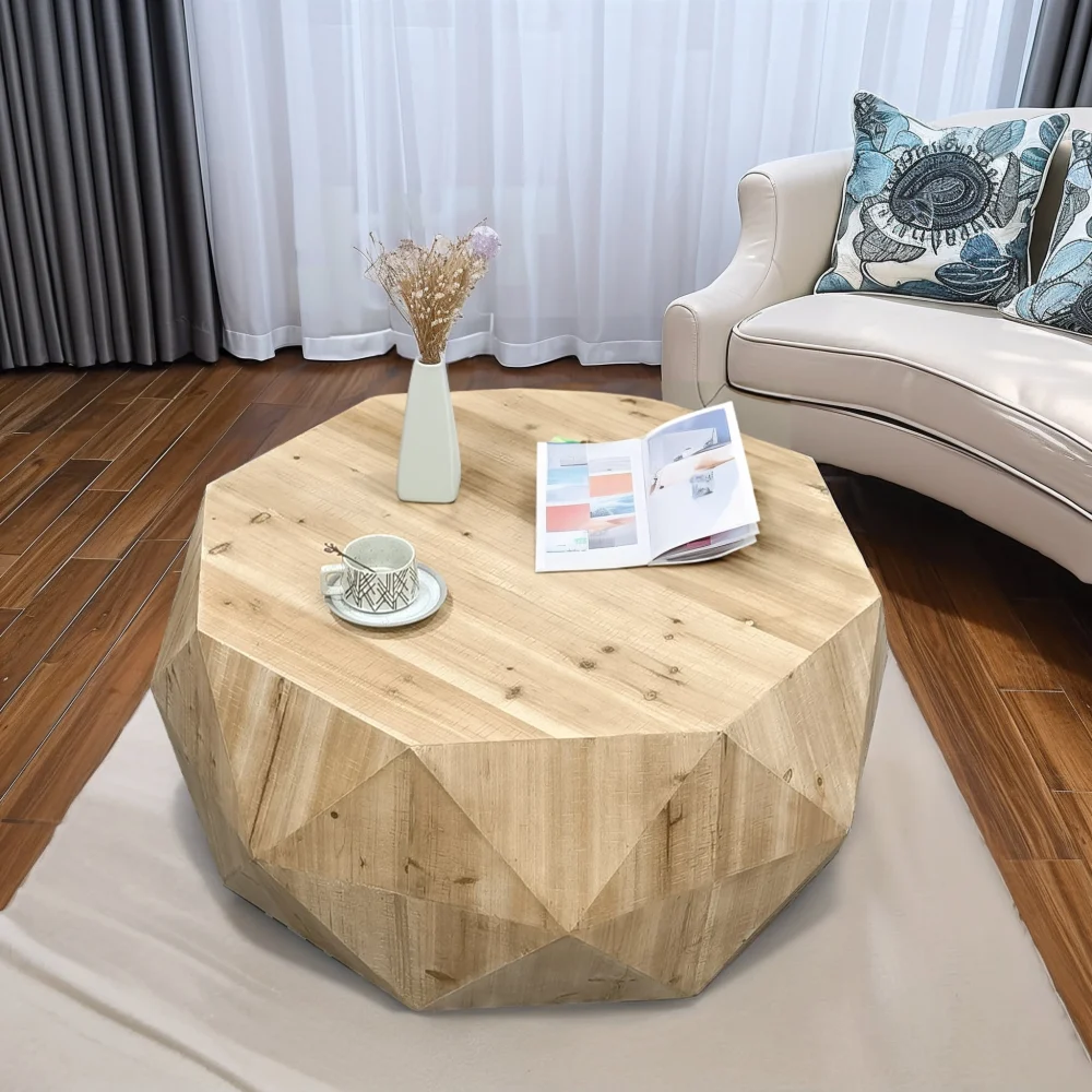 38.58 Three-dimensional Embossed Pattern American Retro Style Coffee Table