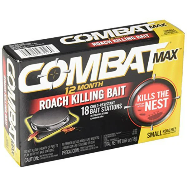 Combat 97218 MAX 12 Month Roach Killing Bait 18 Count for Long-Lasting Protection