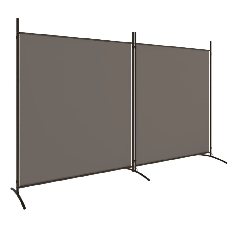 2-Panel Room Divider Anthracite 137x70.9 Inches Fabric Privacy Screen