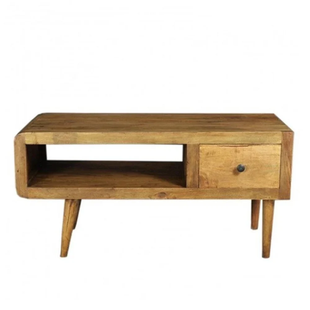 AVALON Scandinavian 1 Drawer Coffee Table Minimalist Living Room Storage Furniture