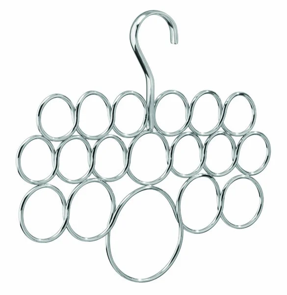 Interdesign 24970 Axis Chrome Scarf Holder for Organized Storage